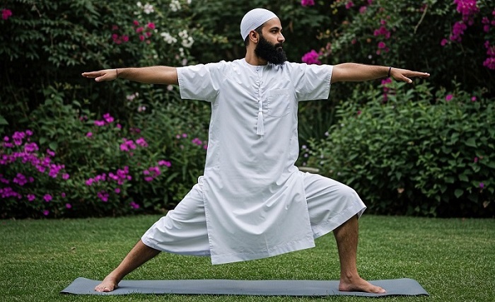 Muslim Melakukan Yoga, Olahraga Saat Puasa