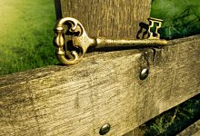 open wood vintage antique green entrance key metal gate security sculpture safety locked golden key 542812