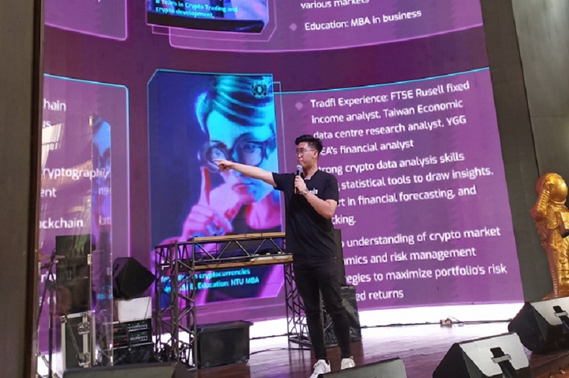 Timothy Ronald di Sebuah Edukasi Kripto Sumber Foto Gatra